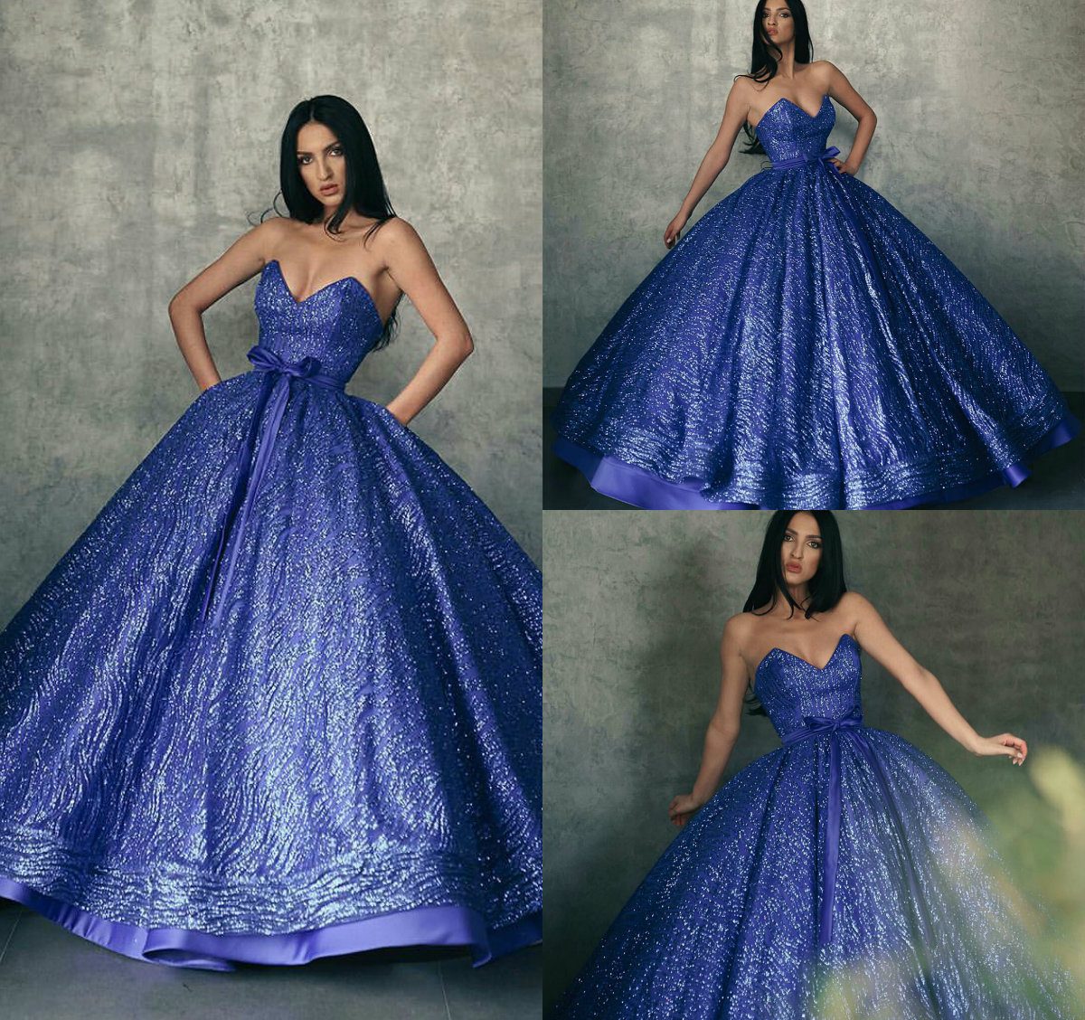 2019 Shinny Ball Gown Prom Dresses Sweetheart Sequins Glitter Floor Length Gorgeous Evening Gowns Custom Made Special Quinceanera Dresses
