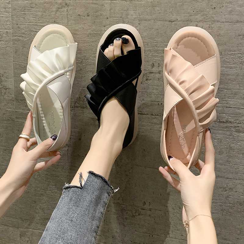 Sandals Female Flat Bottom Non-slip One-pedal Sandals 2020 New Female Comfortable Women Girl Student's Casual PU Shoes, Black
Sandals Female Flat Bottom Non-slip One-pedal Sandals 2020 New Female Comfortable Women Girl Student's Casual PU Shoes, Black