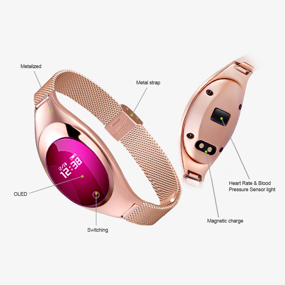 Z18 Smart Bracelet Blood Pressure Blood Oxygen Heart Rate Monitor Sports Tracker Watch Waterproof Bluetooth Wristwatch For iPhone Android