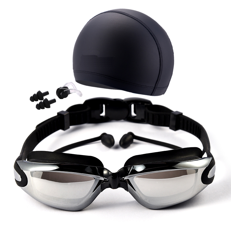 Goggles Swimming Goggles Women Men Waterproof anti-fog UV Protection Surfing Swimming Goggles Professional Swim Glasses Swim Caps Earplugs Nose Clip