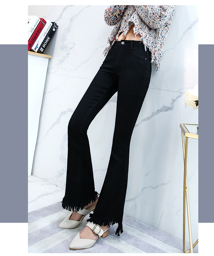 Black Burrs Tassel Flared Trousers Jeans Female Autumn New Fund
Black Burrs Tassel Flared Trousers Jeans Female Autumn New Fund