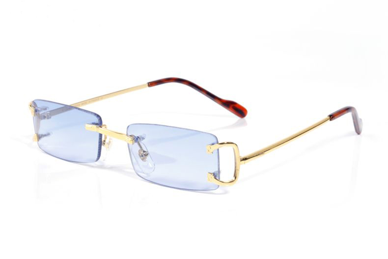 Fashion Sunglasses Frames Square Styles Gold And Blue Lens Glasses Frame Square…