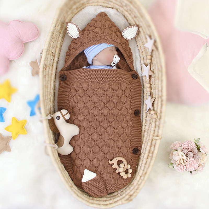 Newborn Infant Baby Blanket Knit Button Crochet Winter Warm Swaddle Wrap Sleeping Bags Envelope For Stroller Accessories Blanket
Newborn Infant Baby Blanket Knit Button Crochet Winter Warm Swaddle Wrap Sleeping Bags Envelope For Stroller Accessories Blanket