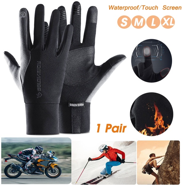 2020 Antiskid Men Winter Thermal Outdoor Sports Motorcycle Waterproof Windproof Touch Screen Gloves Cycling Skiing Racing