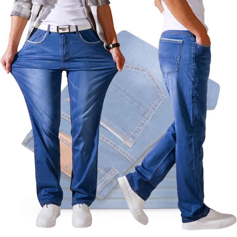 2020 New Classic Men's Thin Blue Jeans Advanced Stretch Loose Straight Denim Trousers Male Brand Pants Plus Size 40 42 44, 012-1b sky blue
2020 New Classic Men's Thin Blue Jeans Advanced Stretch Loose Straight Denim Trousers Male Brand Pants Plus Size 40 42 44, 012-1b sky blue
