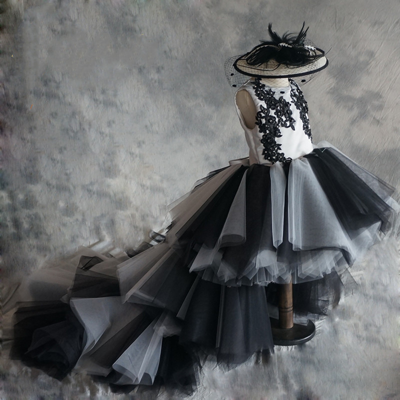 New Princess Girls Dresses Flower Girl Dress High Low Kids Pageant Dress Children Birthday Gowns with Train with Headpiece, Black
New Princess Girls Dresses Flower Girl Dress High Low Kids Pageant Dress Children Birthday Gowns with Train with Headpiece, Black