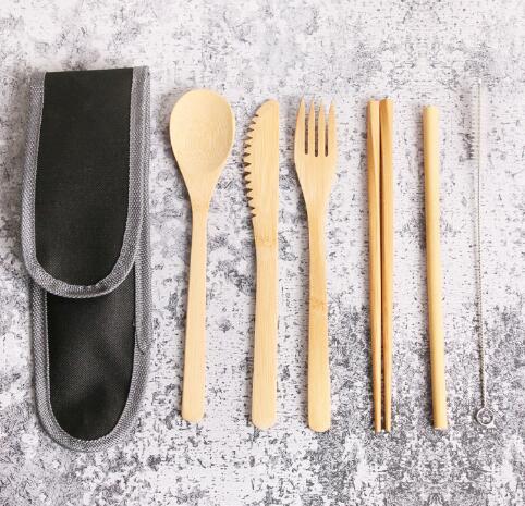 4 colors eco-friendly bamboo flatware cutlery set 7 pcs/set portable bamboo straw dinnerware set with cloth bag knives fork spoon chopsticks
4 colors eco-friendly bamboo flatware cutlery set 7 pcs/set portable bamboo straw dinnerware set with cloth bag knives fork spoon chopsticks