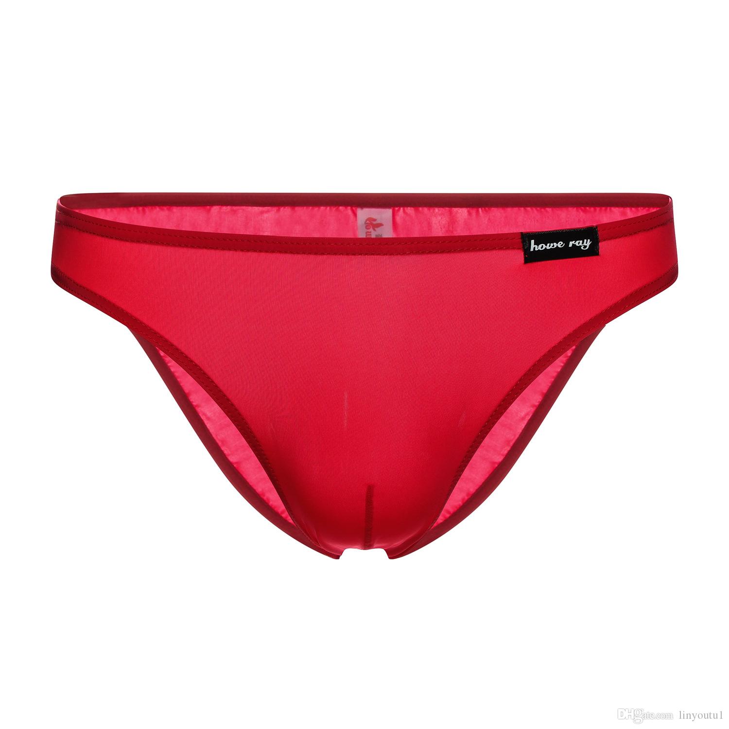 2020 BRAVE PERSON Men's Underwear Ice Silk Seamless Men's Briefs Solid Color Thin Low waist Sexy Men Underwear Briefs New