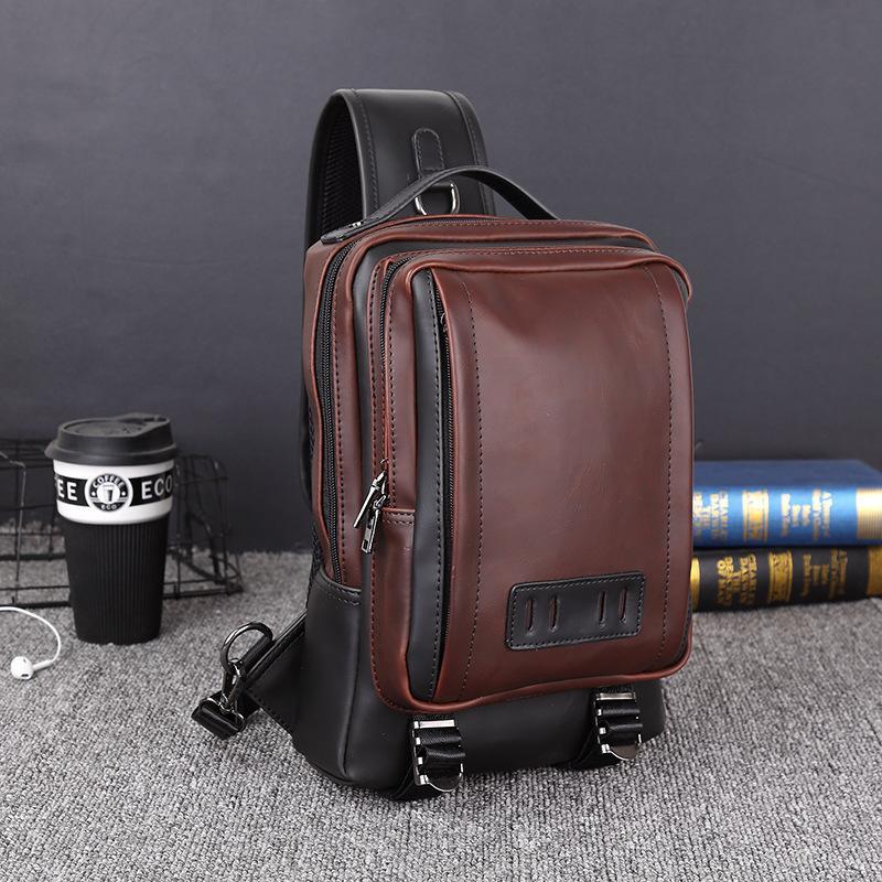 new man leather bag and genuine leather shoulder bag
