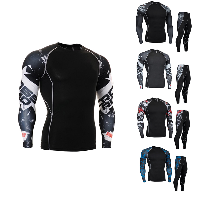 man sportswear tracksuit set compression pants running tights men jogging suits long sleeve crossfit T-shirt rashgard kit, T3
man sportswear tracksuit set compression pants running tights men jogging suits long sleeve crossfit T-shirt rashgard kit, T3