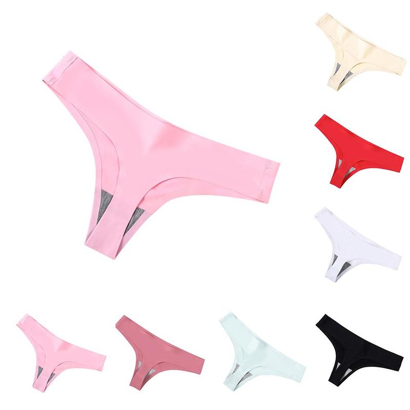 Seamless Ice-silk Thong One-piece Solid Color Viscose Briefs Women Panties For Women's Sexy Lingerie G String Summer Plus size
Seamless Ice-silk Thong One-piece Solid Color Viscose Briefs Women Panties For Women's Sexy Lingerie G String Summer Plus size