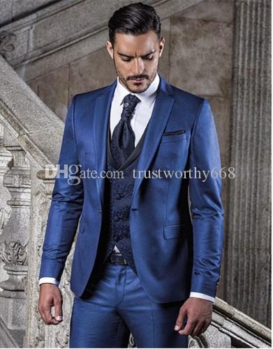 New Arrival One Button Groomsmen Notch Lapel Groom Tuxedos Men Suits Wedding/Prom Best Man Blazer ( Jacket+Pants+Vest+Tie) AA45, Same as image
New Arrival One Button Groomsmen Notch Lapel Groom Tuxedos Men Suits Wedding/Prom Best Man Blazer ( Jacket+Pants+Vest+Tie) AA45, Same as image