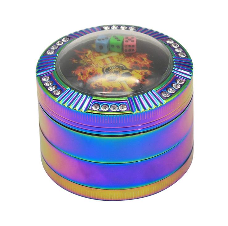 New Type of Zinc Alloy Flash Smoke Grinder, Four Layers 63mm Crystal Patch Smoke Scraper and Smoke Fittings, 2019
New Type of Zinc Alloy Flash Smoke Grinder, Four Layers 63mm Crystal Patch Smoke Scraper and Smoke Fittings, 2019