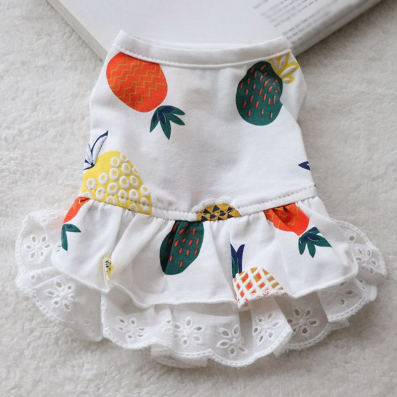 Breathable Cat Dog Costume Pet Dress Summer Garment Cute Princess Dress Pineapple Pattern Puppy Pleated Skirt Sleeveless, White
Breathable Cat Dog Costume Pet Dress Summer Garment Cute Princess Dress Pineapple Pattern Puppy Pleated Skirt Sleeveless, White