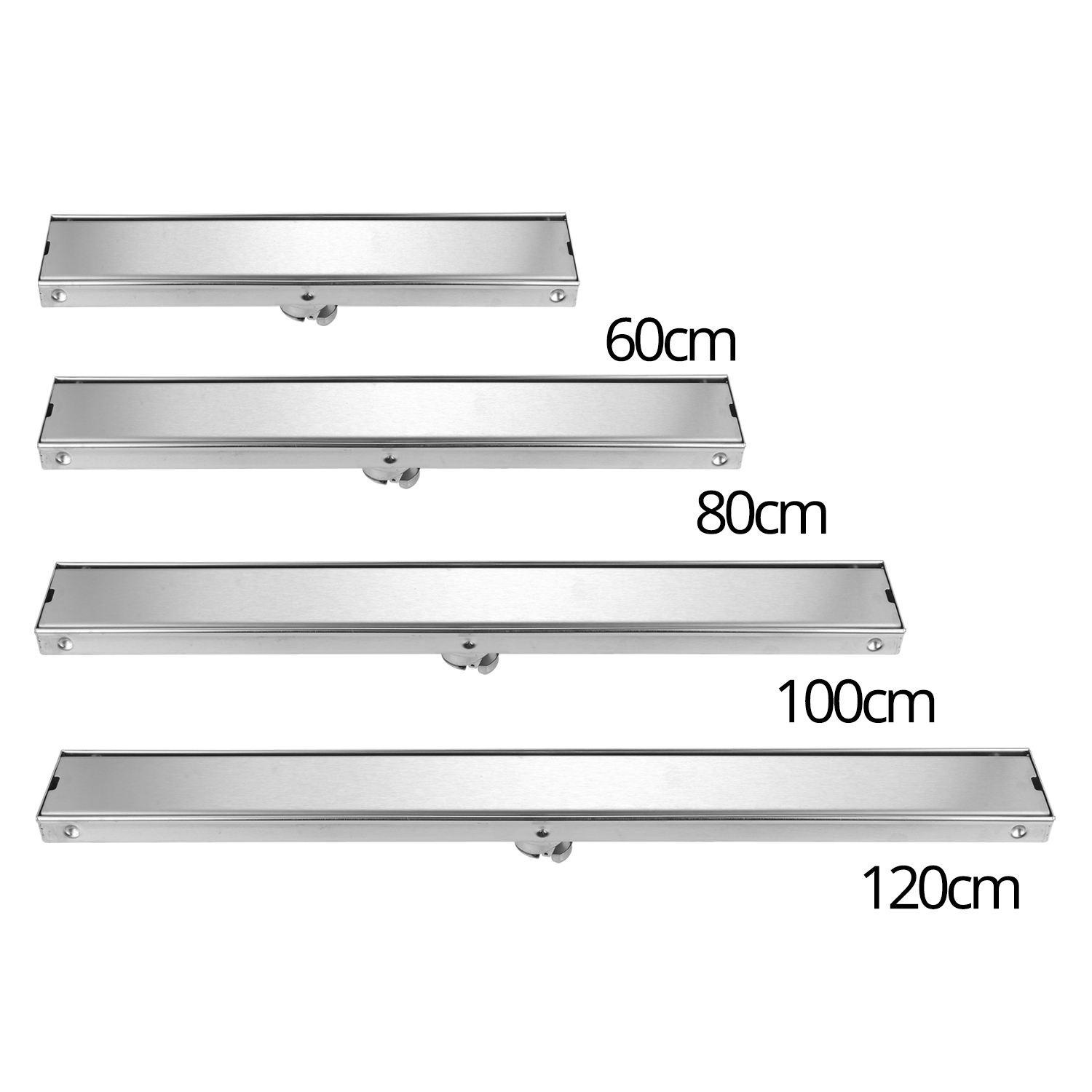 Modern Deodorization Type Side Row Floor Drain 60cm 80cm 100cm 120cm 304 Stainless Steel Tile Insert Invisible Shower Drainage
