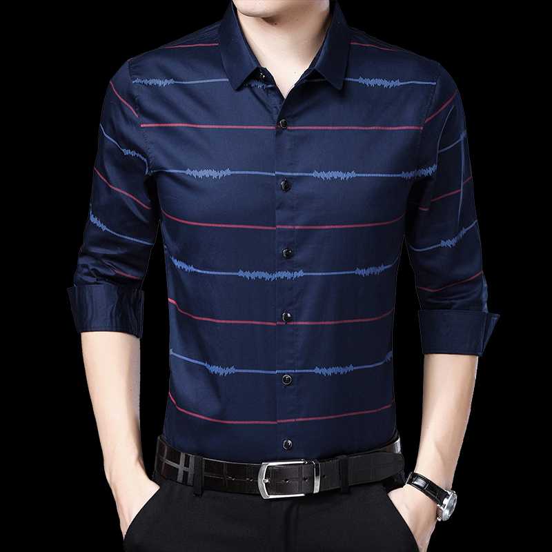 Men Clothes 2020 Spring Fashion New Casual Slim Fit Shirts Men Long Sleeve Turn-down Collar Striped Business Shirt, Blue
Men Clothes 2020 Spring Fashion New Casual Slim Fit Shirts Men Long Sleeve Turn-down Collar Striped Business Shirt, Blue