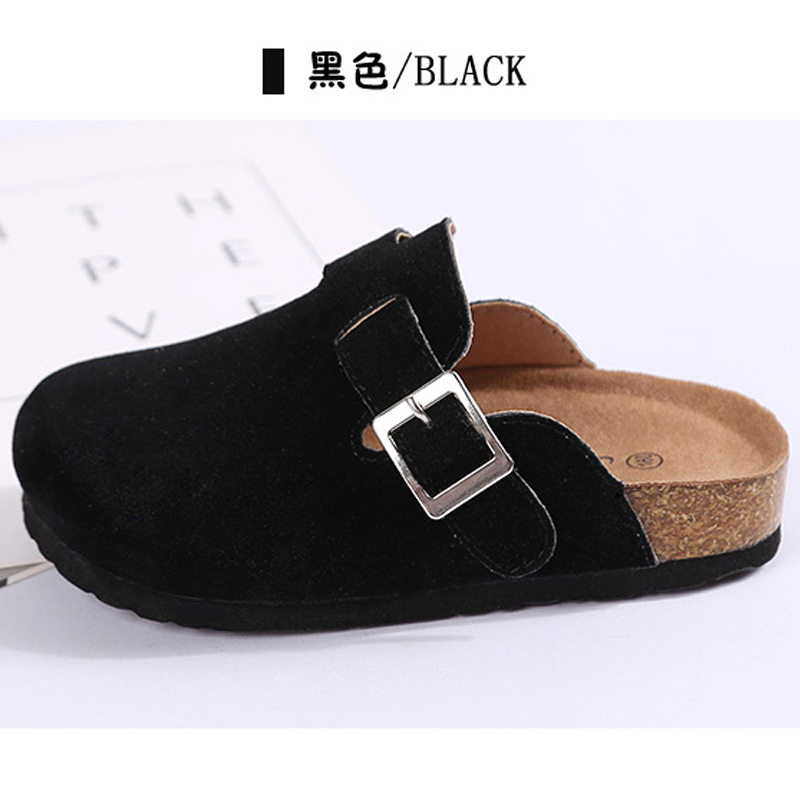 Girls Slippers Kids Cork Home Shoes baby boys Children Fashion Suede Casual Sandals 2019 Autumn Comfortable Children Slippers