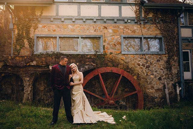 Mermaid Ruffle Garden Wedding Dresses Long Train 2020 Vintage Lace-up Corset Western Country Champagne Bridal Gowns Plus Size