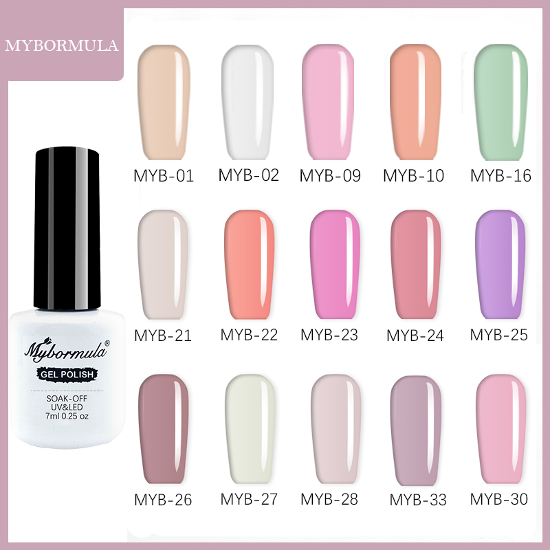 MYBORMULA Gel Nail Polish Set UV Vernis Semi Permanent 7ML Base top Need UV LED lamp Nail Art Manicure Gel 2019 New Arrival, Myb-30
MYBORMULA Gel Nail Polish Set UV Vernis Semi Permanent 7ML Base top Need UV LED lamp Nail Art Manicure Gel 2019 New Arrival, Myb-30