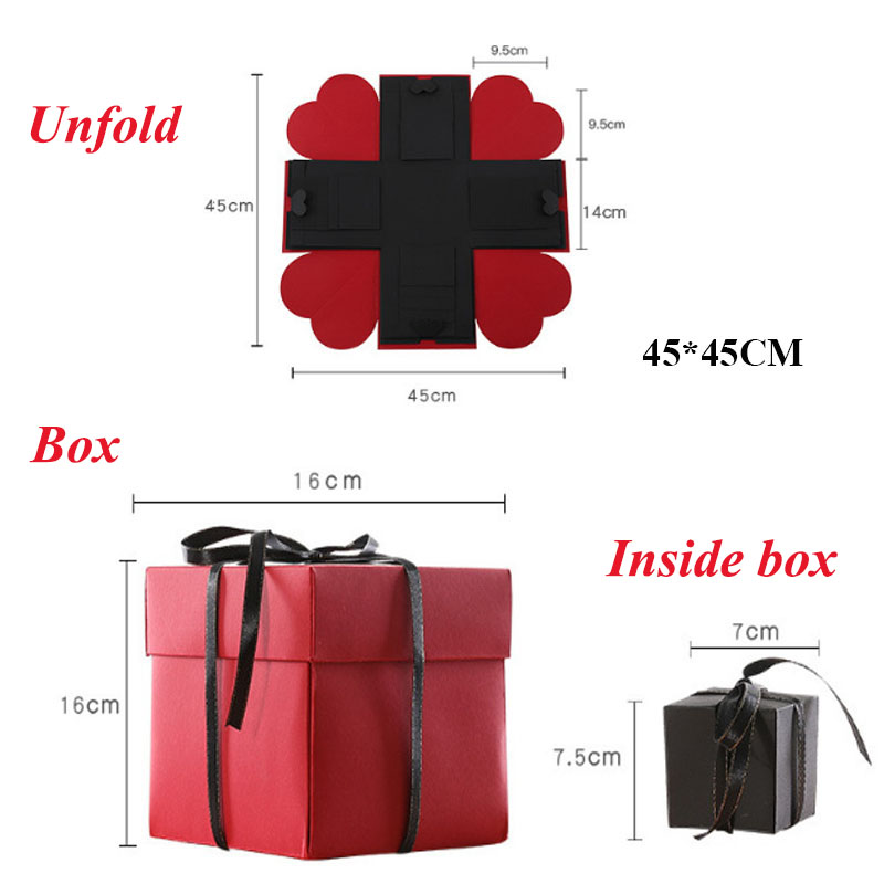 DIY Surprise Love Display Explosion Box Handmade Gift Box Photo Scrapbooking Birthday Wedding Valentine's Festival Party