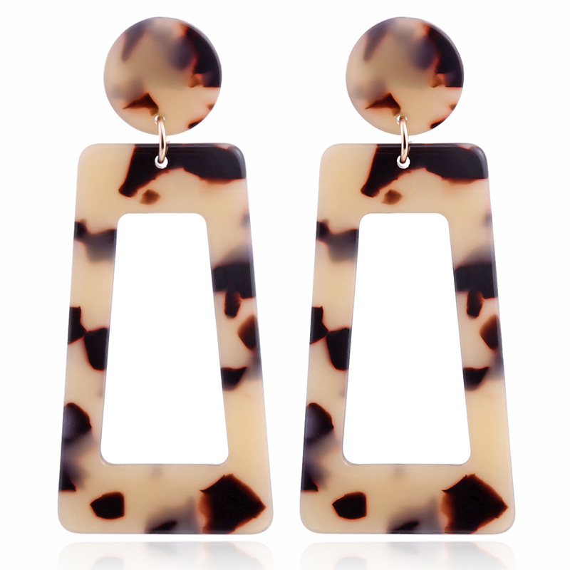 Statement hanging earrings large acrylic geometric pendant ladies Valentine's Day ball dress wild gift earrings