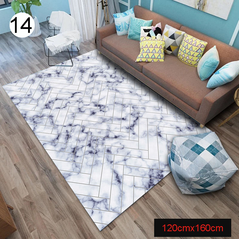 Area Rug Marble Golden Geometric Lines Marbling Home Decor Floor Rug Carpet MYDING