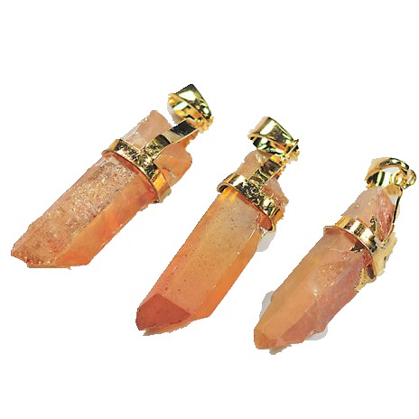 Natural Quartz Crystal Column Pendant Crystal Cluster Necklace Ladies Jewelry Collection Popular Atmosphere Simple