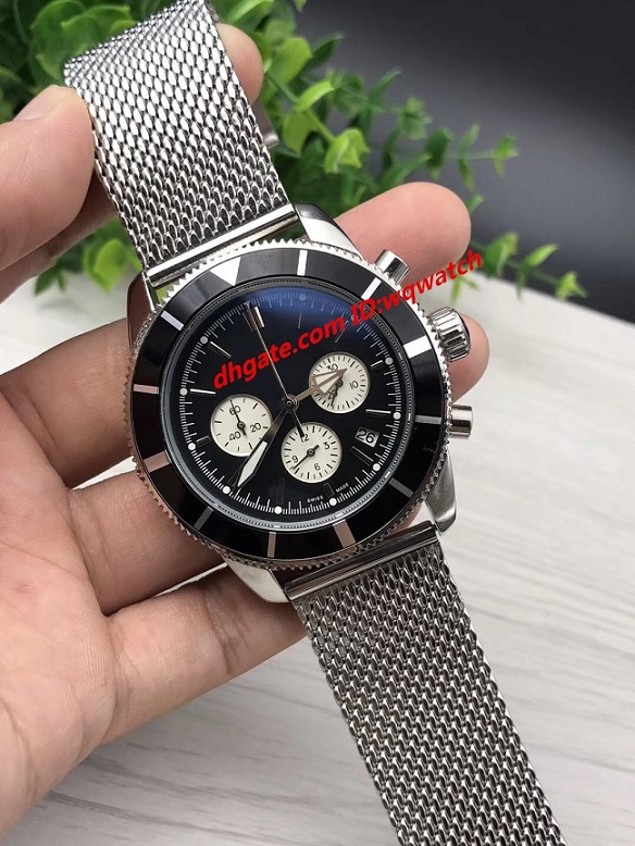 2019 hot sale high quality men's watch steel watch quartz stopwatch luxury stainless steel chronograph watch steel belt rubber strap, Black
2019 hot sale high quality men's watch steel watch quartz stopwatch luxury stainless steel chronograph watch steel belt rubber strap, Black