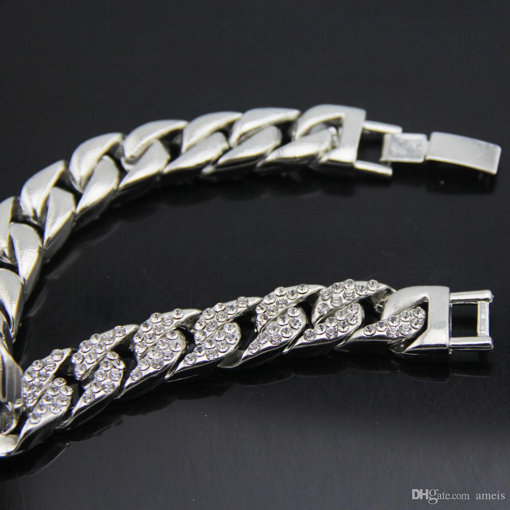 iced out chains Bracelet for Men tennis bracelet With Diamond iced out cuban link chains hip hop bling chains jewelry men 3060