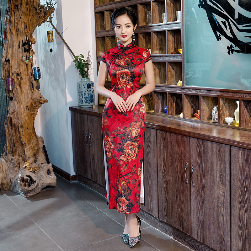 Plus Size 3XL 4XL Chinese Traditional Women Print Flower Qipao Vintage Cheongsam Novelty Chinese Traditional Formal Dress
Plus Size 3XL 4XL Chinese Traditional Women Print Flower Qipao Vintage Cheongsam Novelty Chinese Traditional Formal Dress