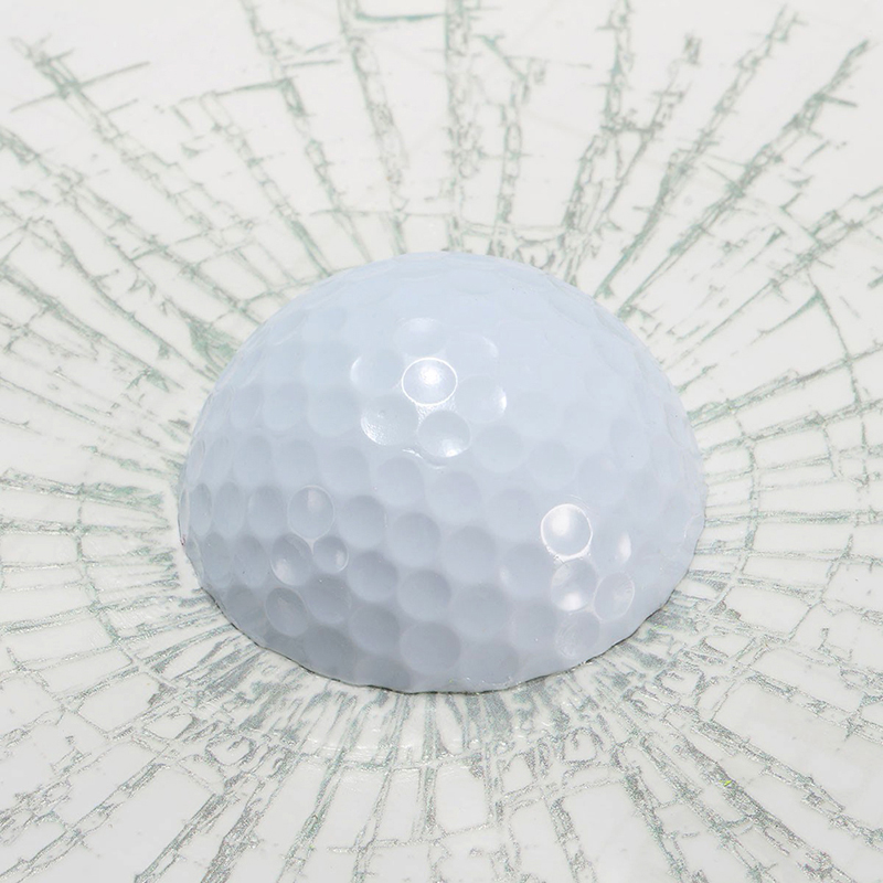 Car 3D Sticker White Golf Ball Football Basketball Tennis Baseball Hit Glass Window Windshield Creative Sticker