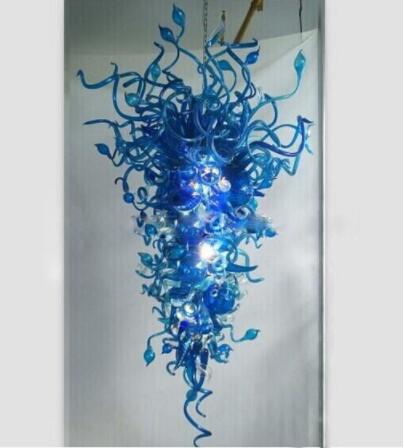100% Handmade Blown Glass Modern Art Chandelier Light Blue Murano Style Glass European Chihuly Style LED Bulbs Hanging Chain Chandelier
100% Handmade Blown Glass Modern Art Chandelier Light Blue Murano Style Glass European Chihuly Style LED Bulbs Hanging Chain Chandelier