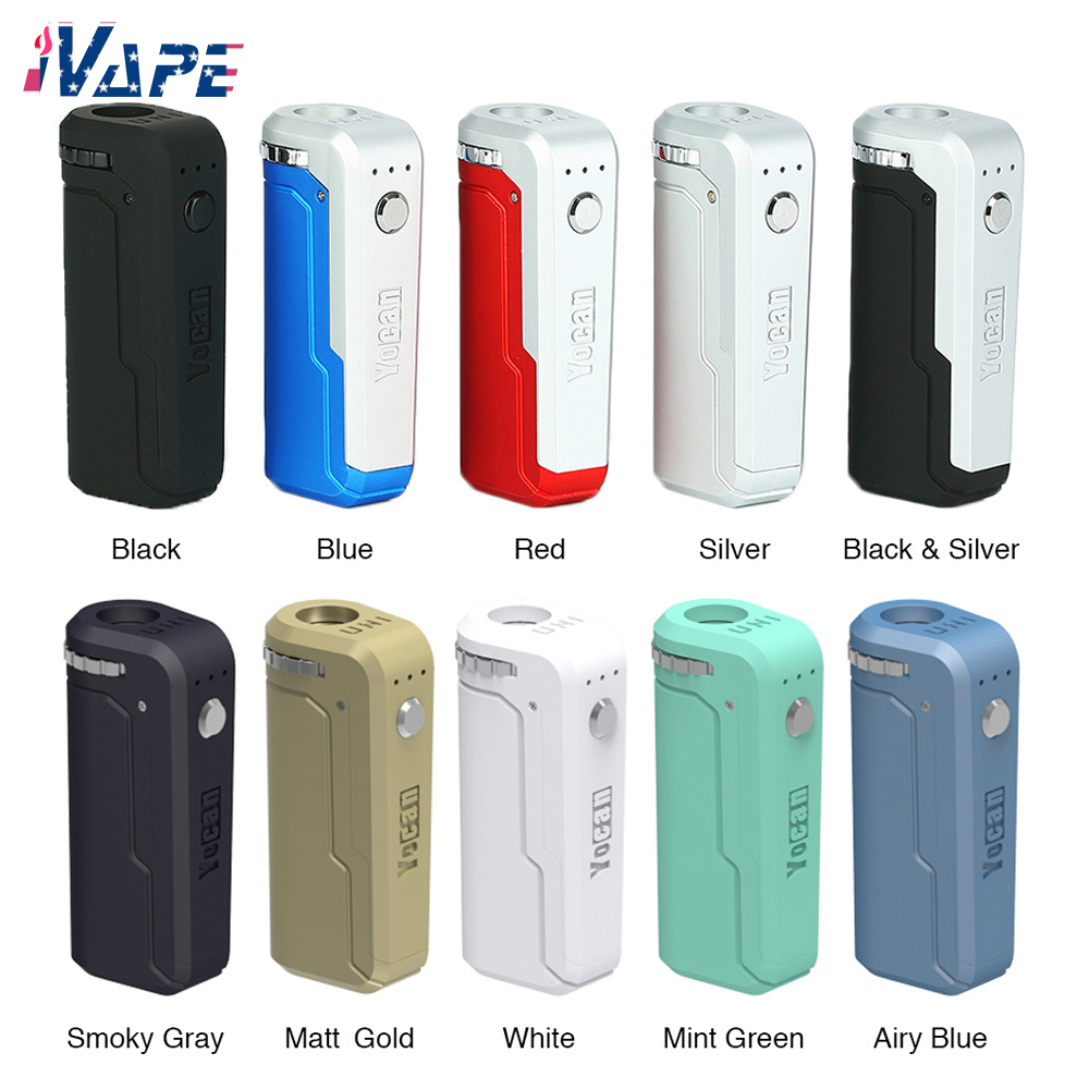 Original YOCAN UNI Box Mod Built-in 650mAh Battery 10s Preheat VV Voltage Adjustable Vaporizer Battery Mod For Thick Oil
Original YOCAN UNI Box Mod Built-in 650mAh Battery 10s Preheat VV Voltage Adjustable Vaporizer Battery Mod For Thick Oil