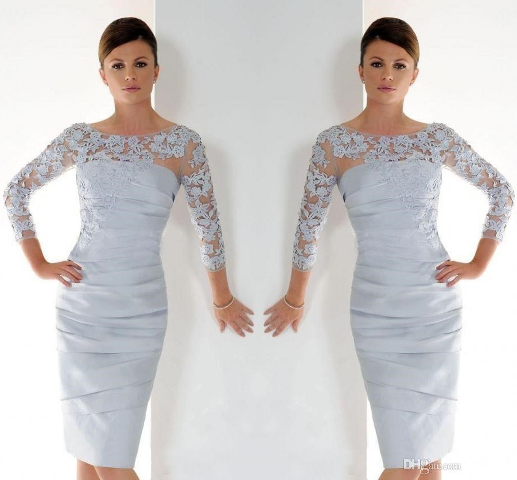 2020 New Short Mother Of The Bride Dresses With 3/4 Sleeves Knee Length Lace Appliques Pleats Ruched Plus Size Women Formal Evening Gowns
2020 New Short Mother Of The Bride Dresses With 3/4 Sleeves Knee Length Lace Appliques Pleats Ruched Plus Size Women Formal Evening Gowns