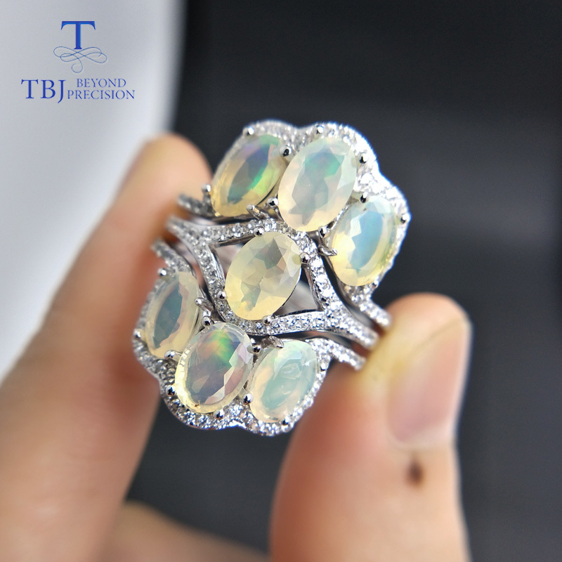 TBJ,Natural Ethiopian opal cut gemstone ring 925 sterling silver jewelry luxury rings for women engagement wedding party gift CJ191219
TBJ,Natural Ethiopian opal cut gemstone ring 925 sterling silver jewelry luxury rings for women engagement wedding party gift CJ191219
