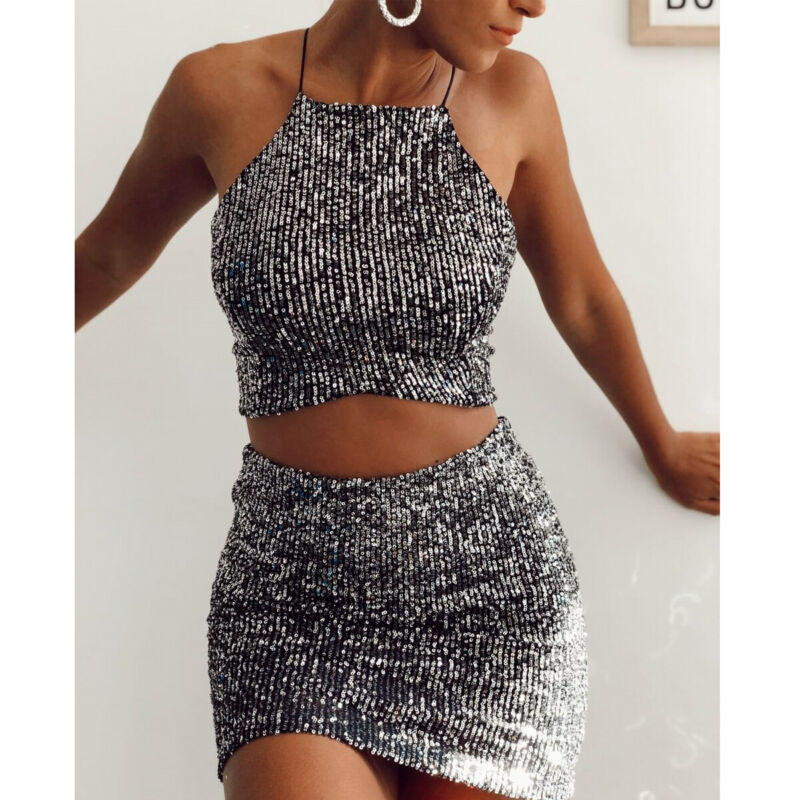 Fashion Women Sexy Sequin Sleeveless Top Vest Party Club Tank Crop Top Blouse US, Silver
Fashion Women Sexy Sequin Sleeveless Top Vest Party Club Tank Crop Top Blouse US, Silver