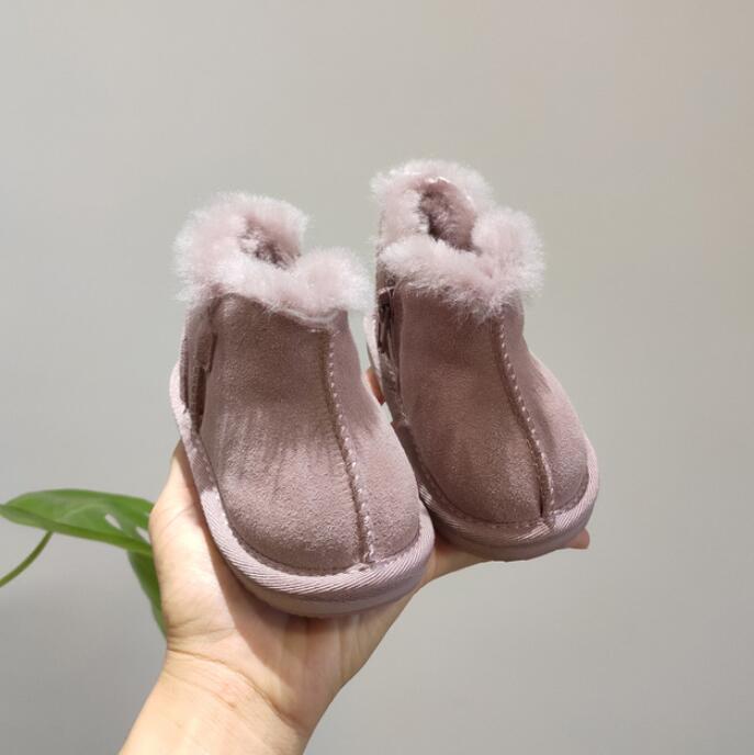 Winter Kids Fashion snow boots thick Child cotton shoes warm plush soft bottom baby girls boots winter ski boot for baby