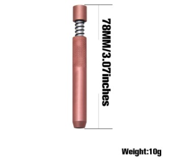 Metal Pipe One Hitter Bat 78MM Aluminum Spring Smoking Pipe Cigarette Dugout Pipes Tobacco Pipes Smoking Accessories