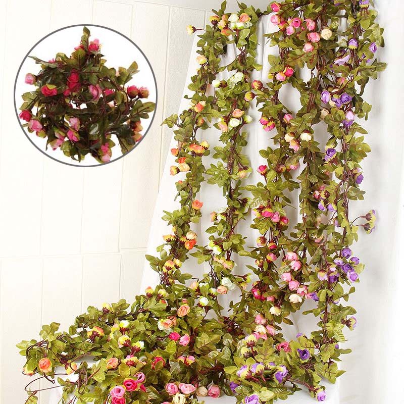 Cute 7Ft European Artificial Flower 42 Small Roses Rattan Artificial Fake Silk Rose Flower Hanging Garland Garden Wedding Decor, Orange
Cute 7Ft European Artificial Flower 42 Small Roses Rattan Artificial Fake Silk Rose Flower Hanging Garland Garden Wedding Decor, Orange