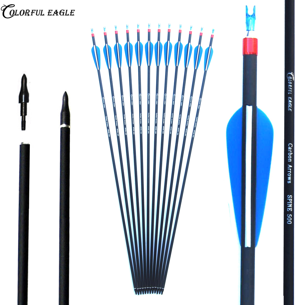 Outdoors Archery Carbon Arrows 28/30/30-Inch OD7.6mm Spine 500 Shaft with Replaceable arrow head for Recurve Compound Bow Arrow Hunting
Outdoors Archery Carbon Arrows 28/30/30-Inch OD7.6mm Spine 500 Shaft with Replaceable arrow head for Recurve Compound Bow Arrow Hunting