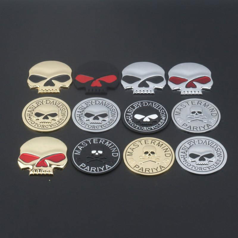 Car 3D Metal Skull Sticker Modified Alloy Skull Stickers Motor Body Tail Stickers Motorcycle Emblem Badge Decals, Remark colors
Car 3D Metal Skull Sticker Modified Alloy Skull Stickers Motor Body Tail Stickers Motorcycle Emblem Badge Decals, Remark colors