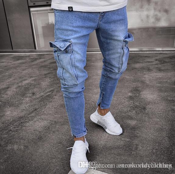 Teenage Clothing Jeans Men Designer Jogger Jean Big Pockets Design Pencil Pants Zipper Biker Jeans, Blue
Teenage Clothing Jeans Men Designer Jogger Jean Big Pockets Design Pencil Pants Zipper Biker Jeans, Blue