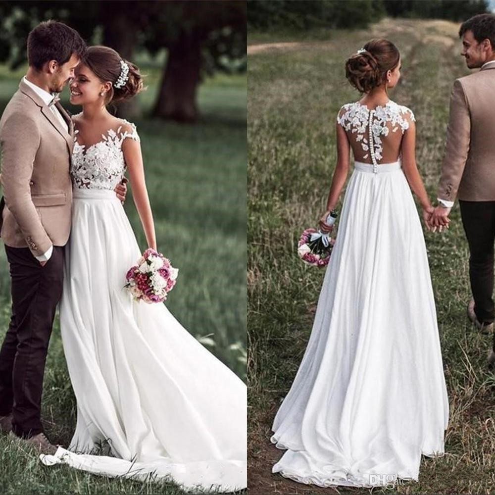 Vestido de Noiva Wedding Gowns Trouwjurk Cap-Sleeves Chiffon Lace Appliqued Bridal Dresses Cheap Sweep Train with Belt 2020 New, Lavender
Vestido de Noiva Wedding Gowns Trouwjurk Cap-Sleeves Chiffon Lace Appliqued Bridal Dresses Cheap Sweep Train with Belt 2020 New, Lavender