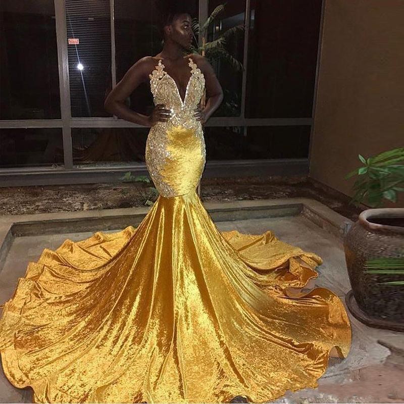 2022 Elegant Yellow Velvet Long Mermaid Prom Dresses For Black Girl Halter Lace Appliques Evening Gowns Backless Sweep Train Prom Wear BC0829, Pink
2022 Elegant Yellow Velvet Long Mermaid Prom Dresses For Black Girl Halter Lace Appliques Evening Gowns Backless Sweep Train Prom Wear BC0829, Pink