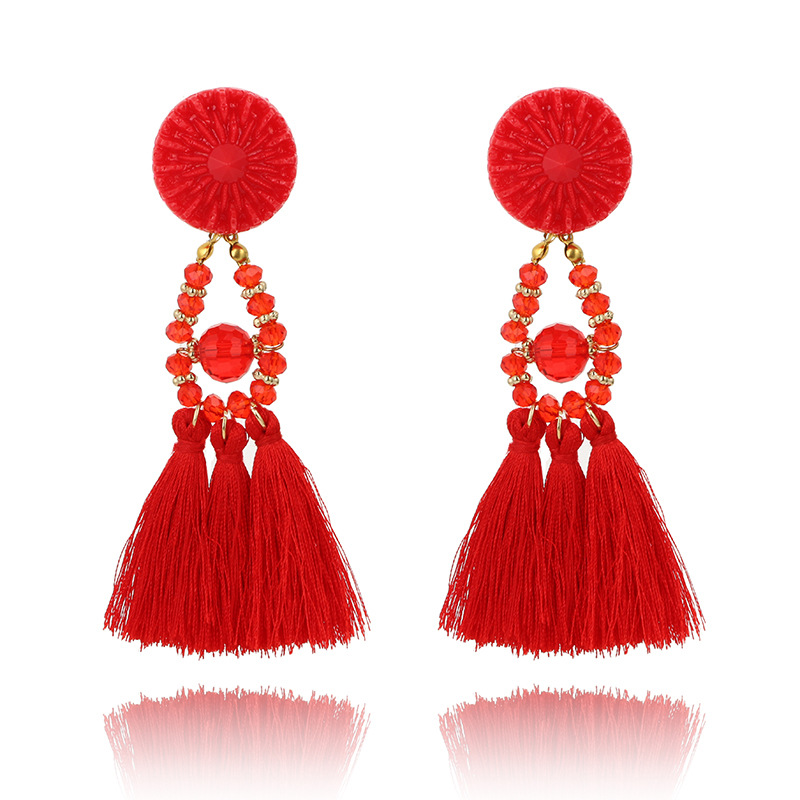 Womens Fashion Bohemian Earring Tassel earrings with Vintage ethnic style crystal tassel earrings Girls Jewelry Gift SKU4351
Womens Fashion Bohemian Earring Tassel earrings with Vintage ethnic style crystal tassel earrings Girls Jewelry Gift SKU4351