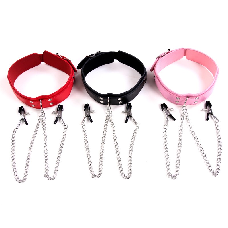 Newest Arrival Bdsm collar with Nipple clamps sex toys for couples bondage collar SM games sex shop slave collar fetish nipple sucker от DHgate WW