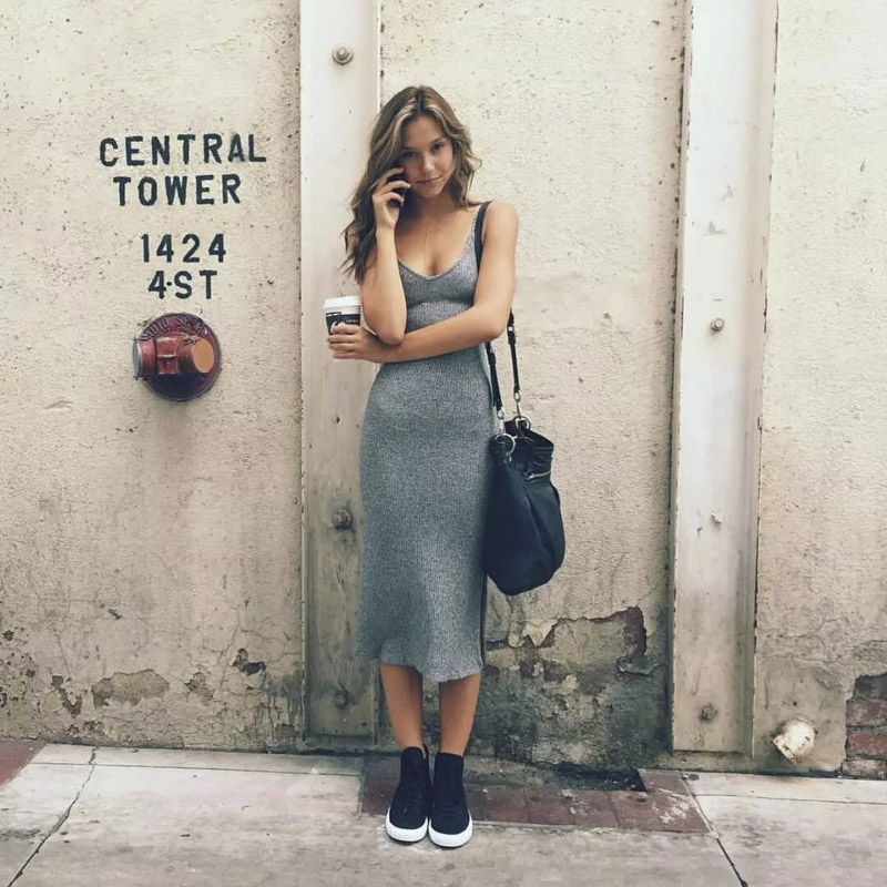 Sweater Dresses Slip Dress Thread Cotton Knit Sexy Side Slit Slim One-Step Braces Skirt Strap Long Dress Bodycon Ladies Dresses Women Skirts, Lake blue
Sweater Dresses Slip Dress Thread Cotton Knit Sexy Side Slit Slim One-Step Braces Skirt Strap Long Dress Bodycon Ladies Dresses Women Skirts, Lake blue