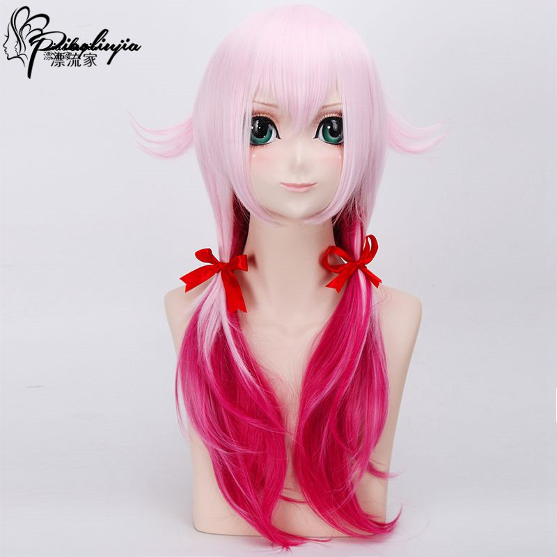 2019 Japanese Anime Guilty Crown (GC) Yuzuriha Inori Wig Cosplay Stylish ladies shade pink purple double horse wig