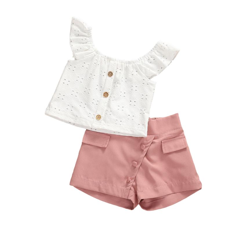 0-5Y Summer Infant Girls Sweet Clothes Sets Ruffles Sleeve White T Shirts Tops+Pink Solid Shorts Toddler 2pcs Boho Outfits
0-5Y Summer Infant Girls Sweet Clothes Sets Ruffles Sleeve White T Shirts Tops+Pink Solid Shorts Toddler 2pcs Boho Outfits