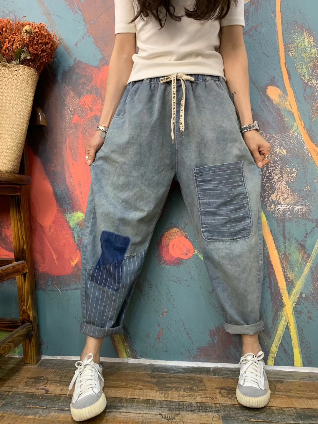The Blue Fork Pants National Wind Restoring Ancient Ways Girl Embroidered Jeans Bk4563
The Blue Fork Pants National Wind Restoring Ancient Ways Girl Embroidered Jeans Bk4563